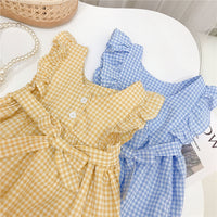 Load image into Gallery viewer, Baby Kid Girls Checked Dresses Wholesale 220412146
