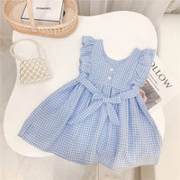 Load image into Gallery viewer, Baby Kid Girls Checked Dresses Wholesale 220412146
