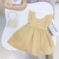 Load image into Gallery viewer, Baby Kid Girls Checked Dresses Wholesale 220412146
