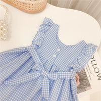 Load image into Gallery viewer, Baby Kid Girls Checked Dresses Wholesale 220412146
