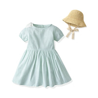 Load image into Gallery viewer, Baby Kid Girls Striped Bow Dresses Wholesale 220412148
