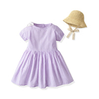 Load image into Gallery viewer, Baby Kid Girls Striped Bow Dresses Wholesale 220412148
