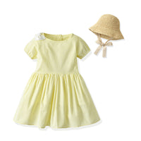 Load image into Gallery viewer, Baby Kid Girls Striped Bow Dresses Wholesale 220412148
