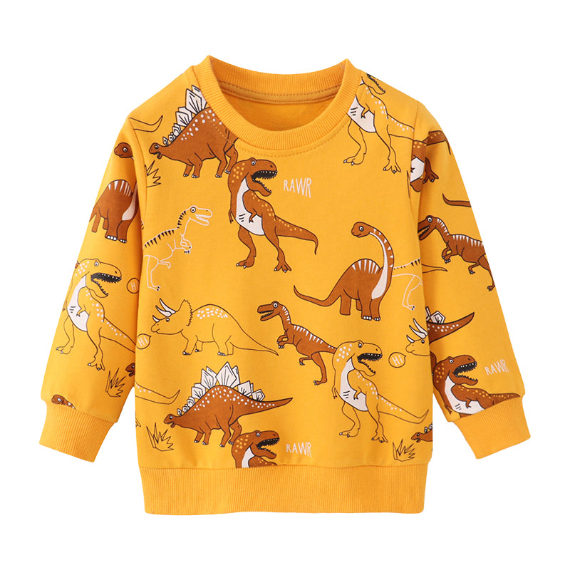 Baby Kid Boys Dinosaur Print Hoodies Swearshirts Wholesale 220412174