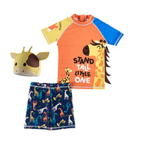 Load image into Gallery viewer, 2 Pieces Set Boys Beach Animals Cartoon Print Tops And Shorts Wholesale 220412190
