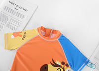 Load image into Gallery viewer, 2 Pieces Set Boys Beach Animals Cartoon Print Tops And Shorts Wholesale 220412190
