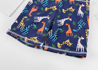 Load image into Gallery viewer, 2 Pieces Set Boys Beach Animals Cartoon Print Tops And Shorts Wholesale 220412190
