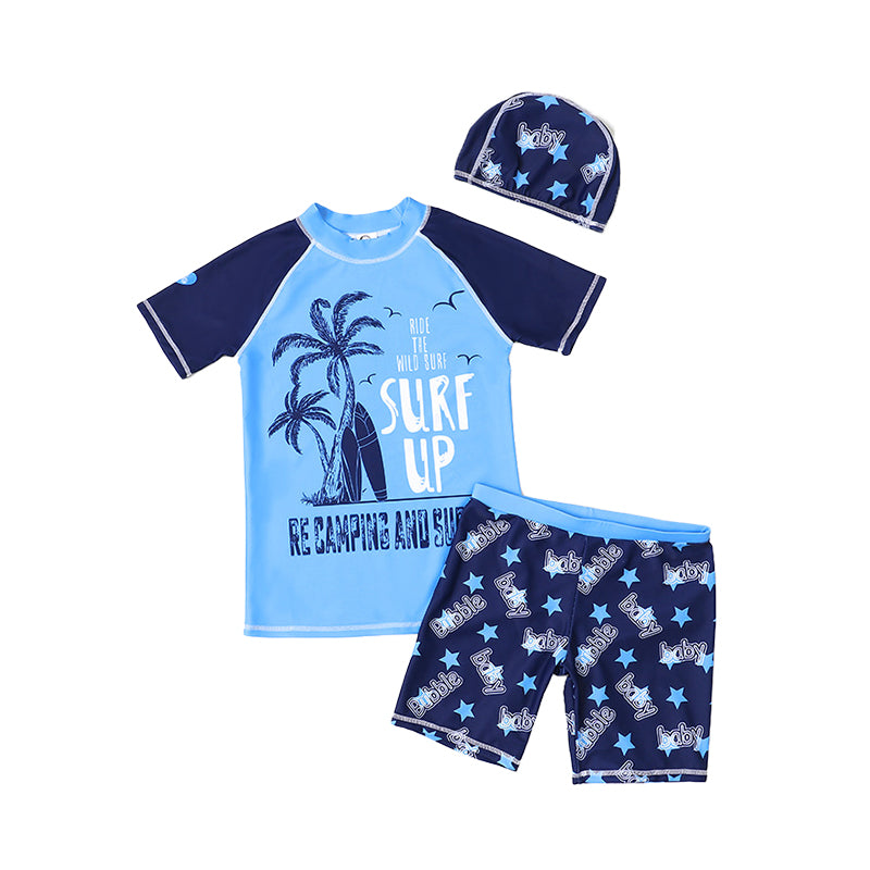 Kid Big Kid Boys Letters Star Print Beach Swimwears Wholesale 220412228