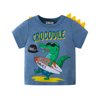 Load image into Gallery viewer, Baby Kid Boys Letters Dinosaur Cartoon Print T-Shirts Wholesale 220412254
