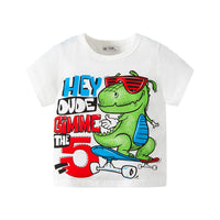 Load image into Gallery viewer, Baby Kid Boys Letters Dinosaur Cartoon Print T-Shirts Wholesale 220412254
