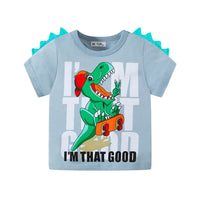 Load image into Gallery viewer, Baby Kid Boys Letters Dinosaur Cartoon Print T-Shirts Wholesale 220412254
