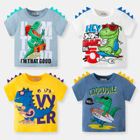 Load image into Gallery viewer, Baby Kid Boys Letters Dinosaur Cartoon Print T-Shirts Wholesale 220412254
