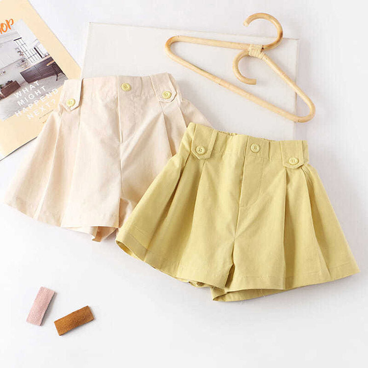 Kid Girls Solid Color Shorts Wholesale 220412259