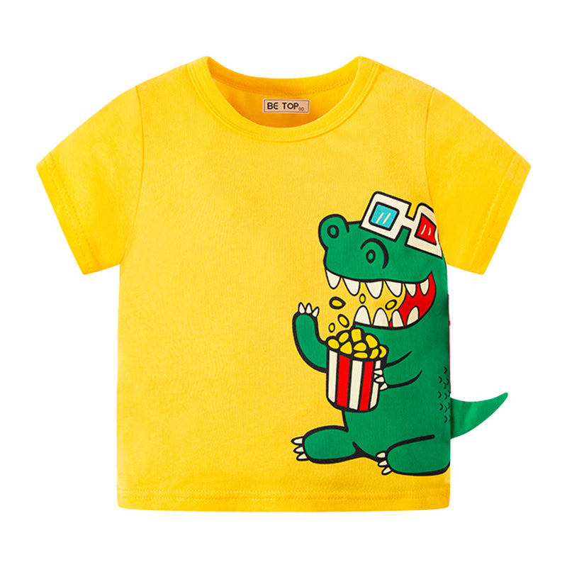 Baby Kid Unisex Dinosaur T-Shirts Wholesale 220412265