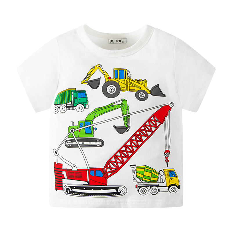 Baby Kid Boys Car Print T-Shirts Wholesale 220412279