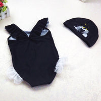 Load image into Gallery viewer, Baby Kid Girls Star Unicorn Print Beach Rompers Swimwears Wholesale 22041228
