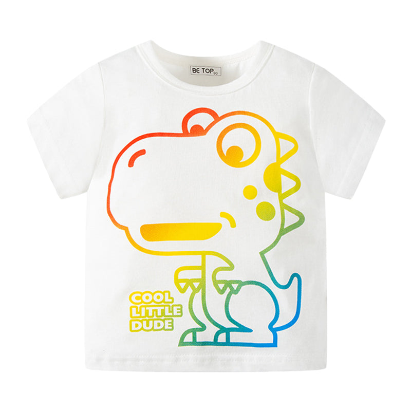 Baby Kid Boys Letters Car Cartoon Print T-Shirts Wholesale 220412284