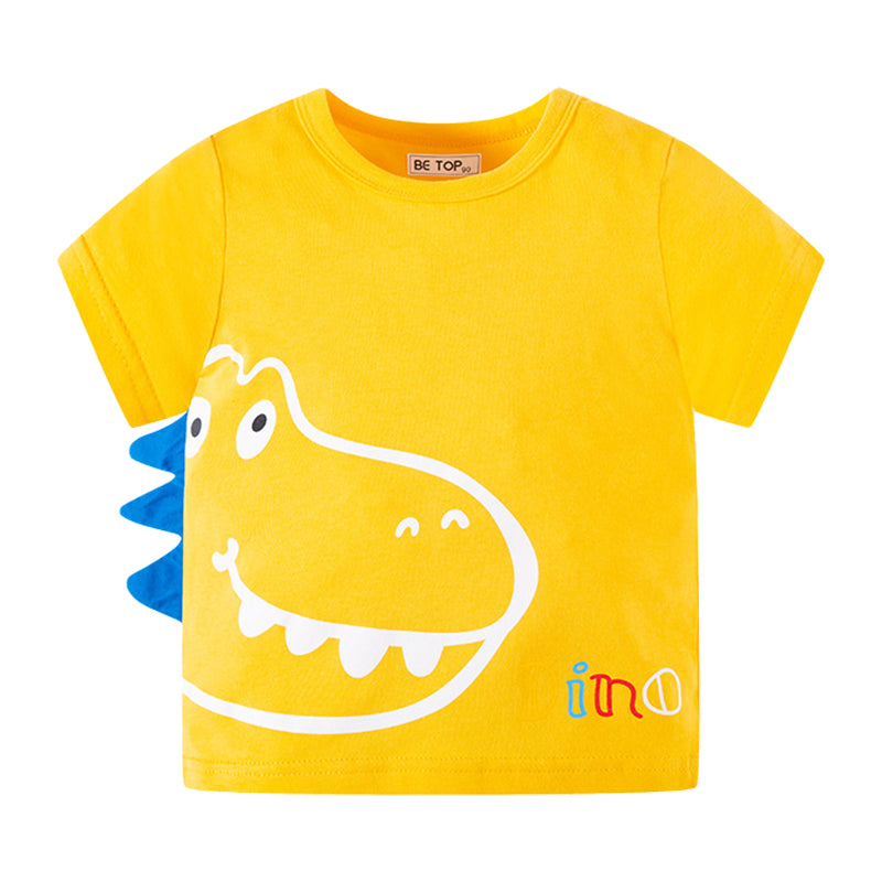 Baby Kid Boys Dinosaur Print T-Shirts Wholesale 220412288