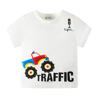 Load image into Gallery viewer, Baby Kid Boys Letters Car Print T-Shirts Wholesale 220412301
