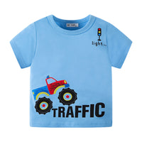 Load image into Gallery viewer, Baby Kid Boys Letters Car Print T-Shirts Wholesale 220412301
