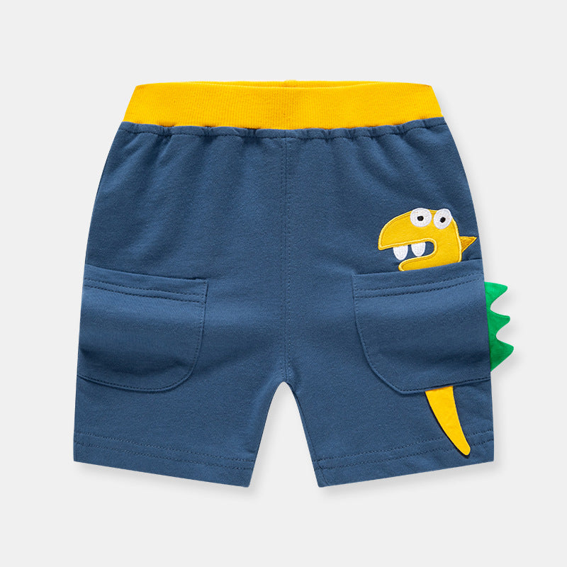 Baby Kid Boys Dinosaur Embroidered Shorts Wholesale 220412303