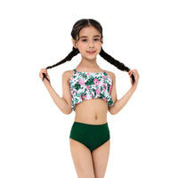 Load image into Gallery viewer, Kid Girls Flower Print Beach Swimwears Wholesale 220412329
