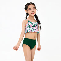 Load image into Gallery viewer, Kid Girls Flower Print Beach Swimwears Wholesale 220412329
