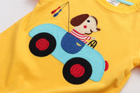 Load image into Gallery viewer, Baby Kid Girls Animals Car Embroidered T-Shirts Wholesale 22041233
