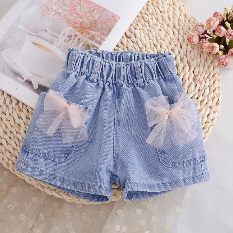 Baby Kid Girls Solid Color Shorts Jeans Wholesale 220412360