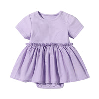 Load image into Gallery viewer, Baby Girls Solid Color Rompers Wholesale 220412377
