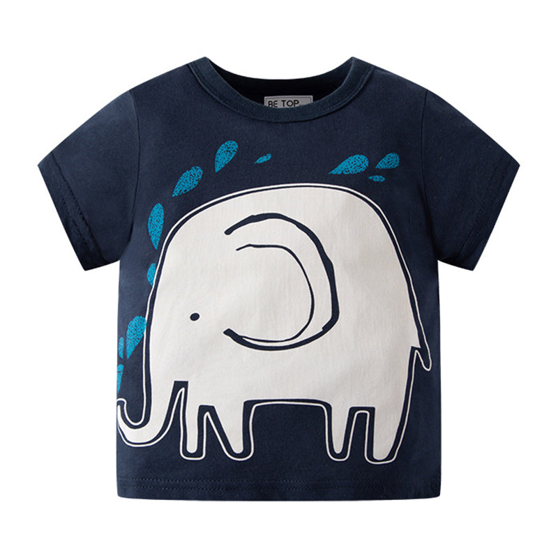 Baby Kid Boys Cartoon Print T-Shirts Wholesale 220412399