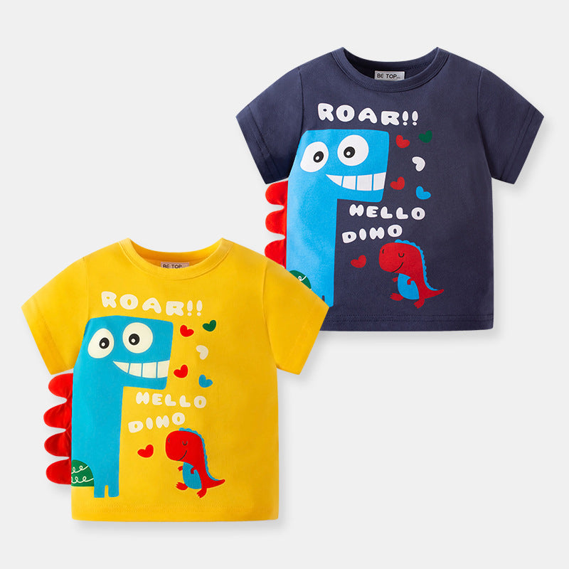 Baby Kid Unisex Dinosaur T-Shirts Wholesale 220412416
