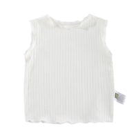 Load image into Gallery viewer, Baby Girls Solid Color Muslin&amp;Ribbed Tops Wholesale 220412430
