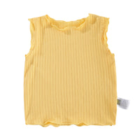Load image into Gallery viewer, Baby Girls Solid Color Muslin&amp;Ribbed Tops Wholesale 220412430
