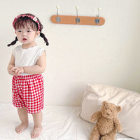 Load image into Gallery viewer, Baby Girls Solid Color Muslin&amp;Ribbed Tops Wholesale 220412430

