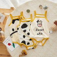 Load image into Gallery viewer, Baby Unisex Letters Cartoon Cow Print Rompers Wholesale 220412443
