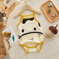 Load image into Gallery viewer, Baby Unisex Letters Cartoon Cow Print Rompers Wholesale 220412443
