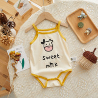 Load image into Gallery viewer, Baby Unisex Letters Cartoon Cow Print Rompers Wholesale 220412443
