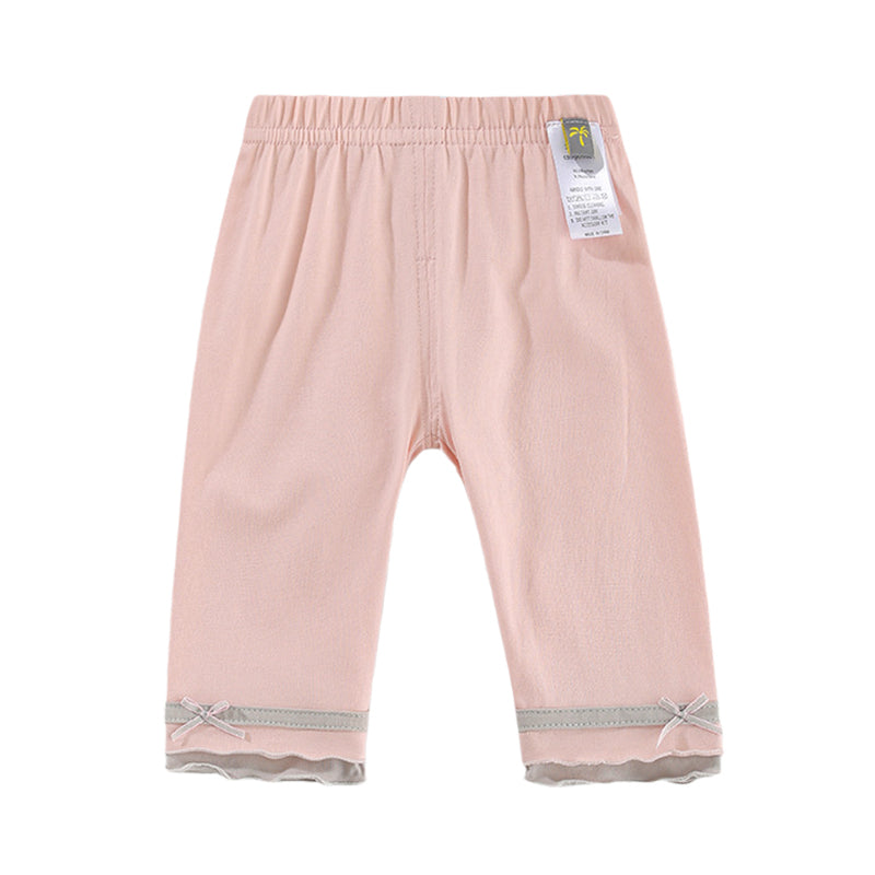 Baby Kid Girls Solid Color Bow Pants Wholesale 220412456