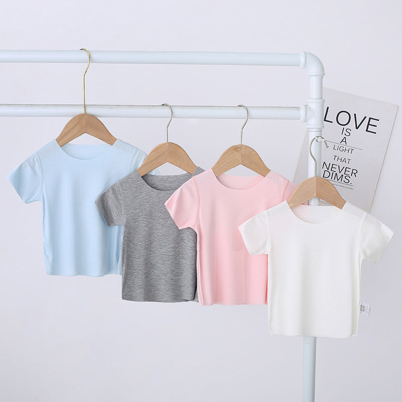 Baby Unisex Solid Color T-Shirts Wholesale 220412463