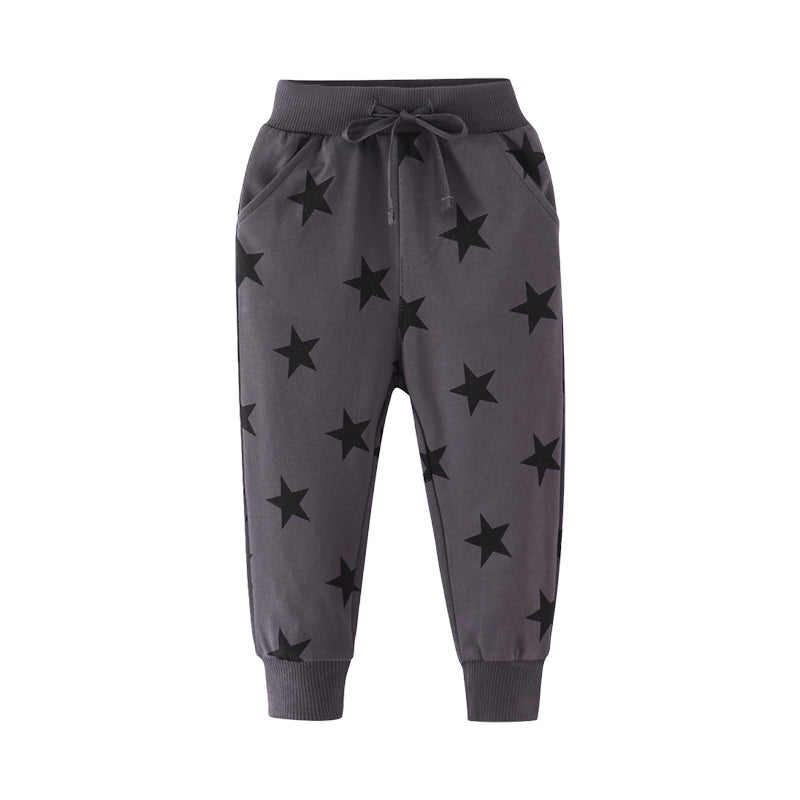 Baby Kid Unisex Star Ribbon Print Sports Pants Wholesale 22041247