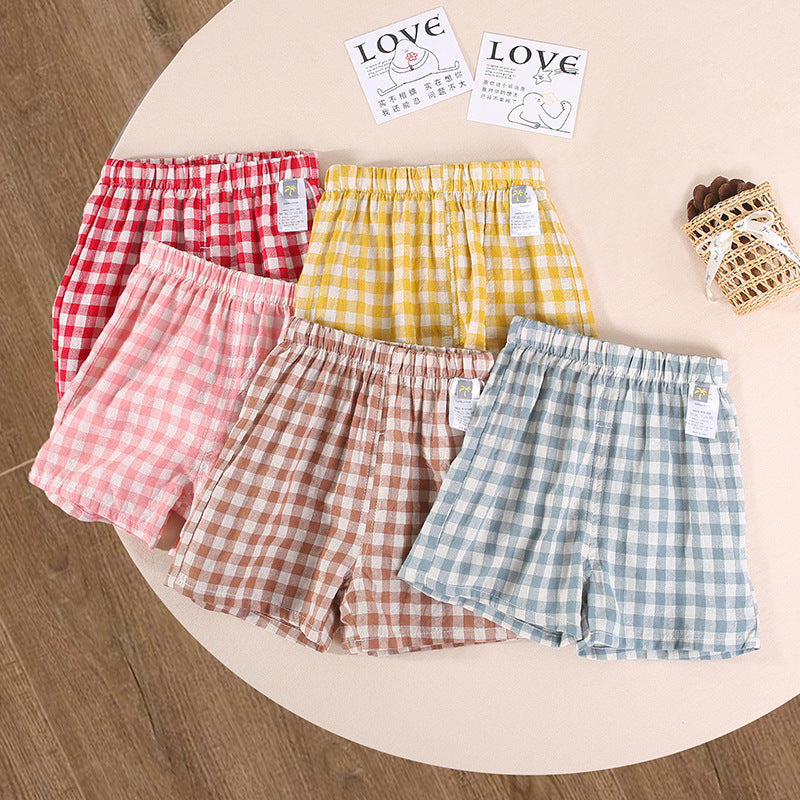 Baby Kid Girls Checked Shorts Wholesale 220412471