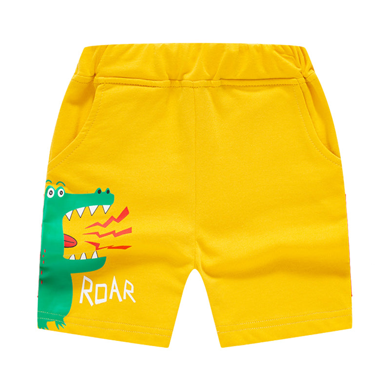 Baby Kid Boys Letters Dinosaur Cartoon Print Shorts Wholesale 220412484