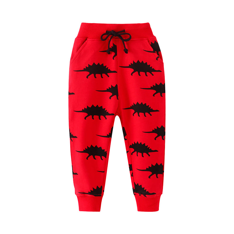 Baby Kid Boys Dinosaur Ribbon Print Sports Pants Wholesale 22041255