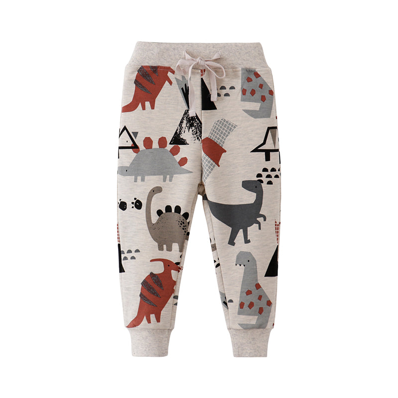 Baby Kid Unisex Dinosaur Ribbon Print Sports Pants Wholesale 22041257