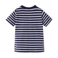 Load image into Gallery viewer, Baby Kid Boys Striped Embroidered T-Shirts Wholesale 22041262
