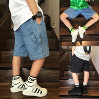 Load image into Gallery viewer, Kid Big Kid Boys Solid Color Shorts Jeans Wholesale 22041291
