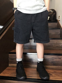 Load image into Gallery viewer, Kid Big Kid Boys Solid Color Shorts Jeans Wholesale 22041291
