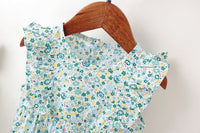 Load image into Gallery viewer, Baby Girls Flower Bow Print Rompers Wholesale 22041292
