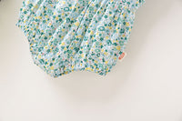Load image into Gallery viewer, Baby Girls Flower Bow Print Rompers Wholesale 22041292
